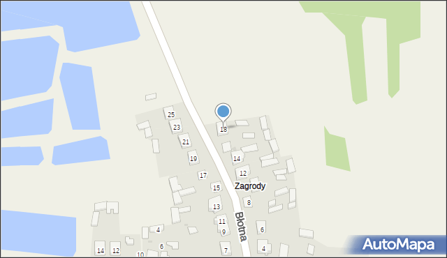 Baranów, Błotna, 18, mapa Baranów