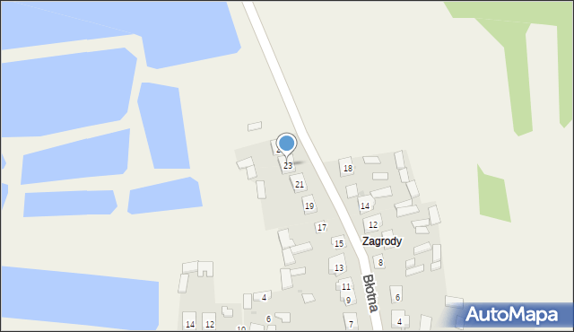 Baranów, Błotna, 23, mapa Baranów