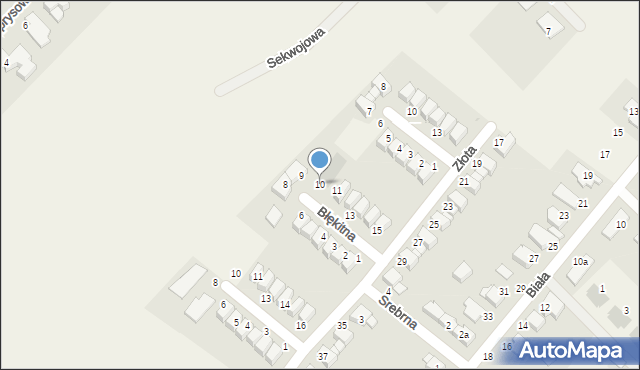 Baranowo, Błękitna, 10, mapa Baranowo