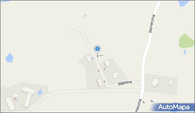 Barwik, Błękitna, 8, mapa Barwik