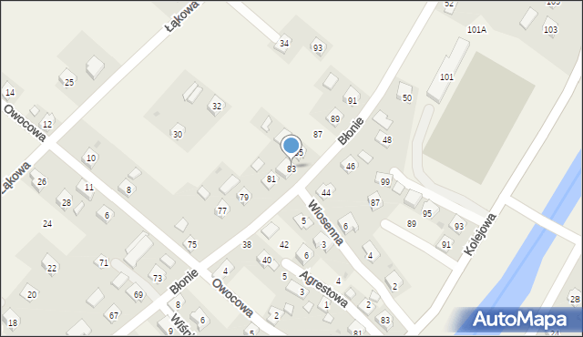 Besko, Błonie, 83, mapa Besko