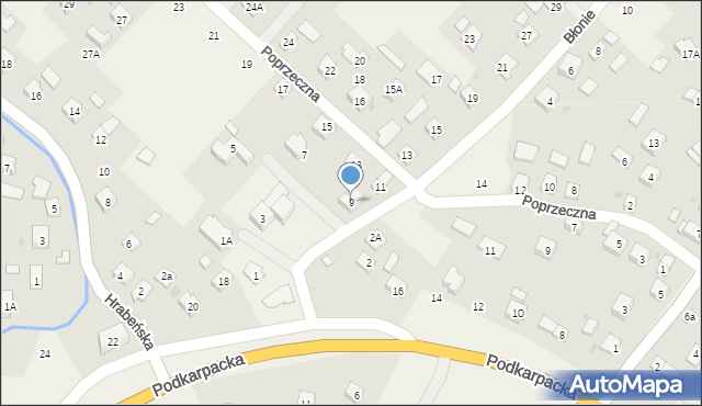 Besko, Błonie, 9, mapa Besko