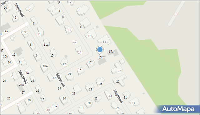 Bezrzecze, Bluszczowa, 15, mapa Bezrzecze