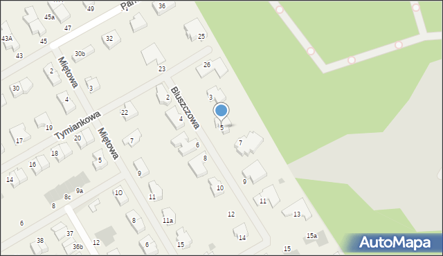 Bezrzecze, Bluszczowa, 5, mapa Bezrzecze