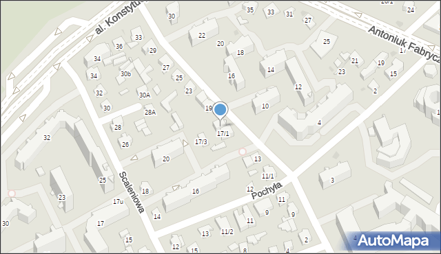 Białystok, Blokowa, 17/2, mapa Białegostoku