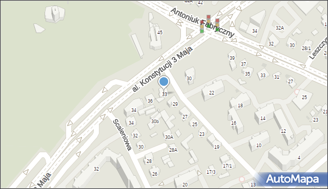 Białystok, Blokowa, 33, mapa Białegostoku