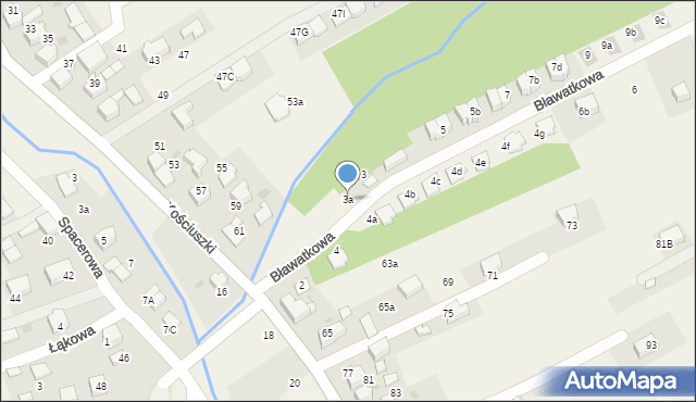 Bibice, Bławatkowa, 3a, mapa Bibice