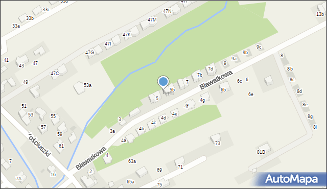 Bibice, Bławatkowa, 5a, mapa Bibice