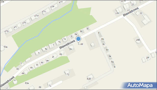 Bibice, Bławatkowa, 6c, mapa Bibice