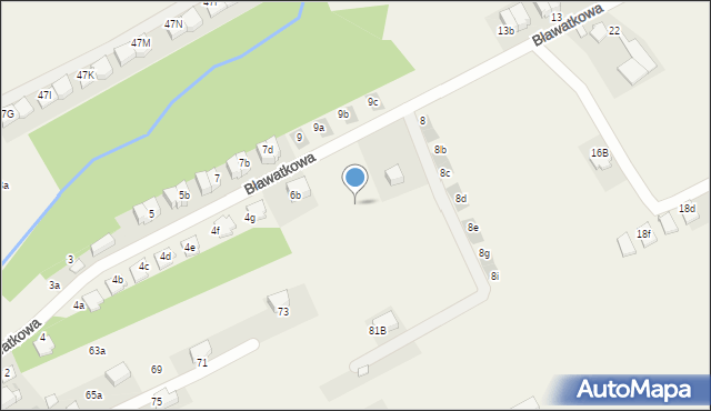Bibice, Bławatkowa, 6e, mapa Bibice