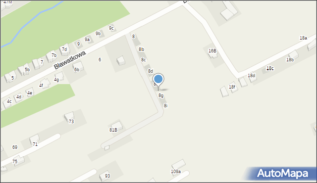 Bibice, Bławatkowa, 8f, mapa Bibice