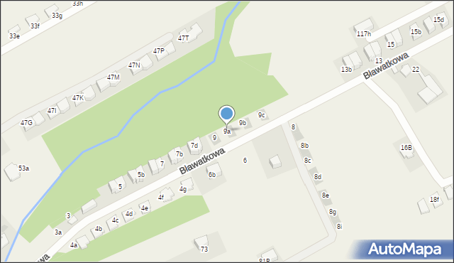 Bibice, Bławatkowa, 9a, mapa Bibice