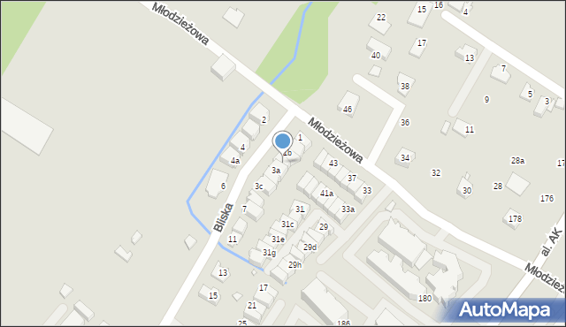 Bielsko-Biała, Bliska, 3, mapa Bielsko-Białej