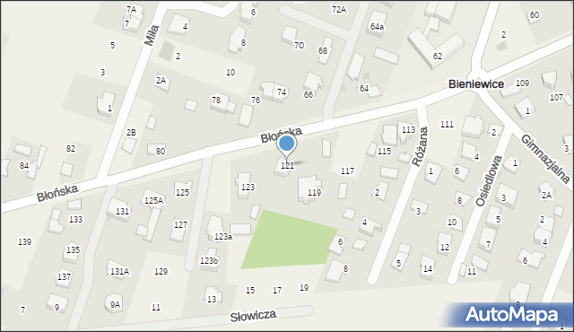 Bieniewice, Błońska, 121, mapa Bieniewice