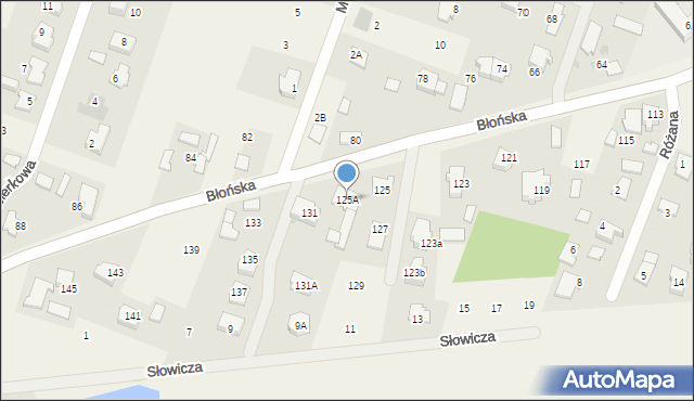 Bieniewice, Błońska, 125A, mapa Bieniewice