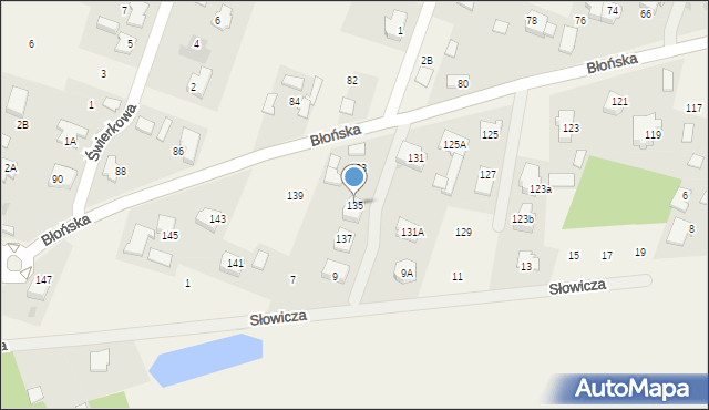 Bieniewice, Błońska, 135, mapa Bieniewice