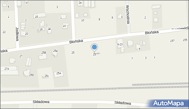 Bieniewice, Błońska, 23, mapa Bieniewice