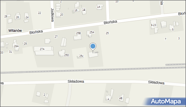 Bieniewice, Błońska, 25A, mapa Bieniewice