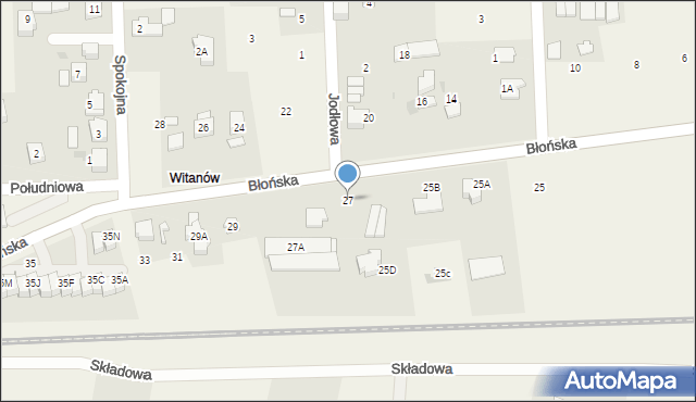 Bieniewice, Błońska, 27, mapa Bieniewice
