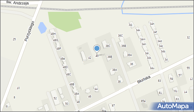 Bieniewice, Błońska, 40, mapa Bieniewice