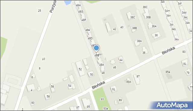 Bieniewice, Błońska, 48B, mapa Bieniewice