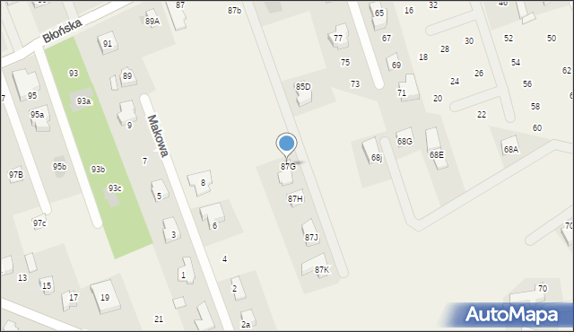 Bieniewice, Błońska, 87G, mapa Bieniewice
