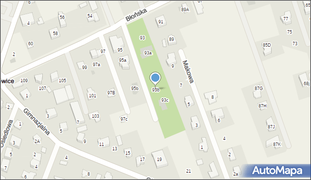 Bieniewice, Błońska, 93b, mapa Bieniewice