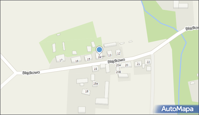 Błądkowo, Błądkowo, 14, mapa Błądkowo