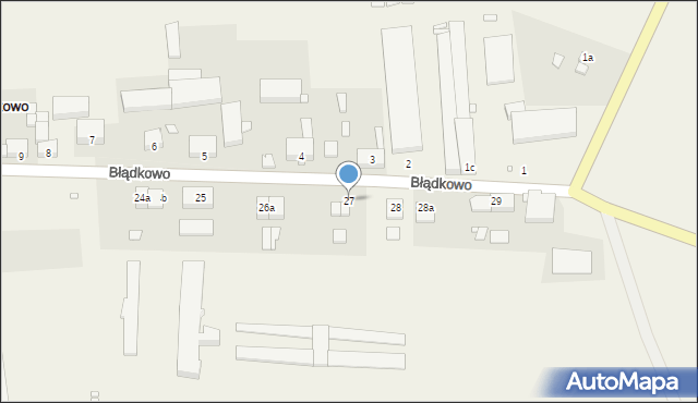Błądkowo, Błądkowo, 27, mapa Błądkowo