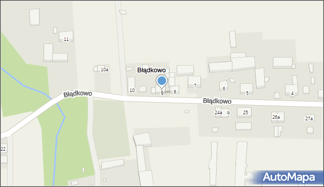 Błądkowo, Błądkowo, 9, mapa Błądkowo