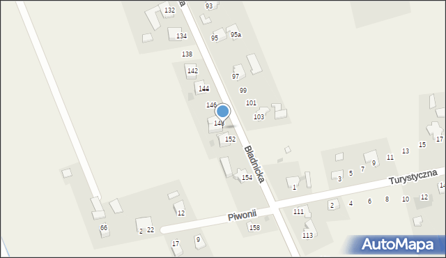 Bładnice Dolne, Bładnicka, 150, mapa Bładnice Dolne