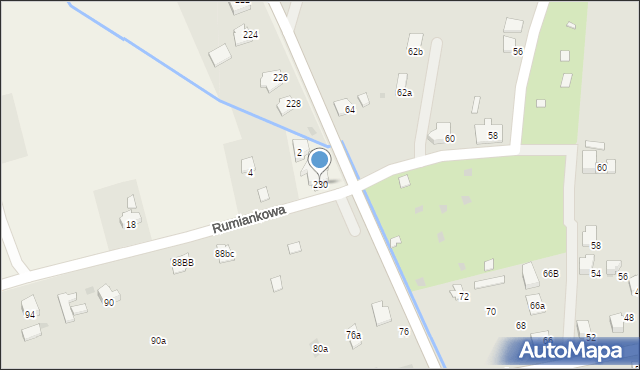 Bładnice Dolne, Bładnicka, 230, mapa Bładnice Dolne