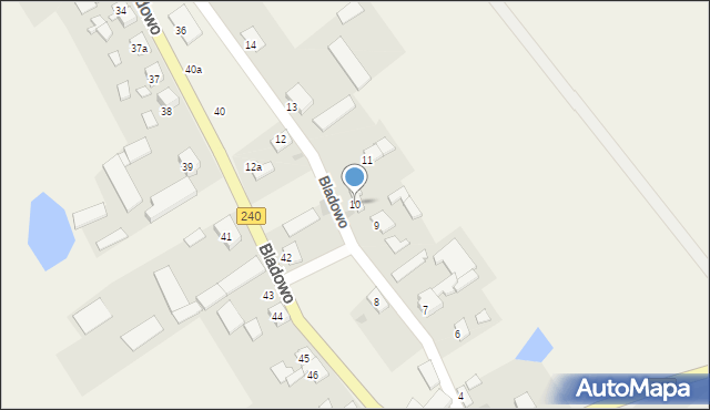 Bladowo, Bladowo, 10, mapa Bladowo