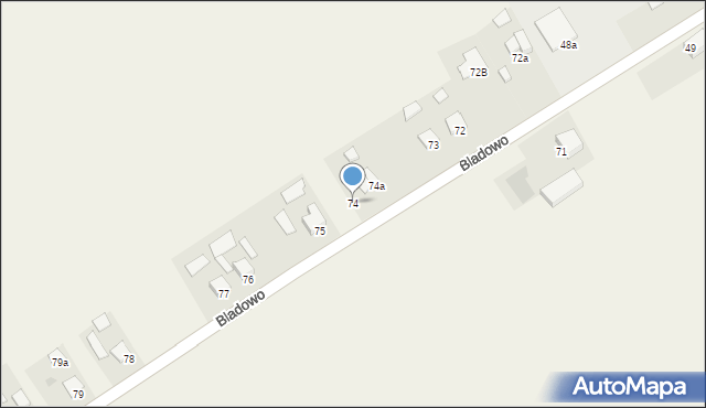 Bladowo, Bladowo, 74, mapa Bladowo