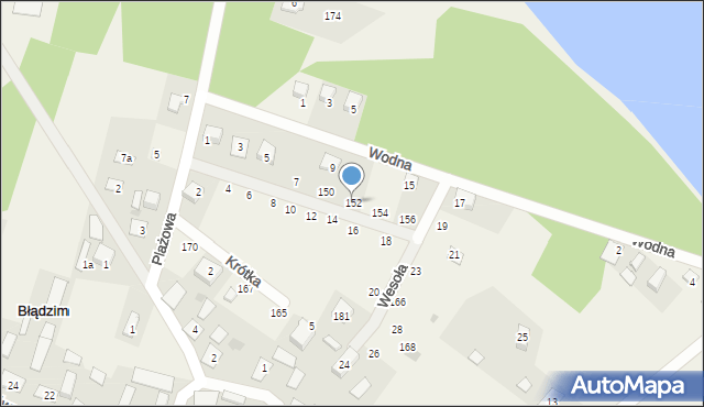 Błądzim, Błądzim, 152, mapa Błądzim