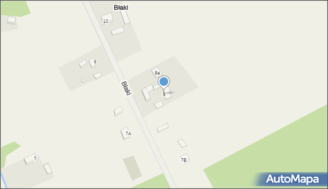 Błaki, Błaki, 8, mapa Błaki