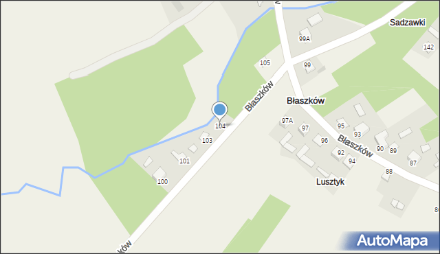 Błaszków, Błaszków, 104, mapa Błaszków