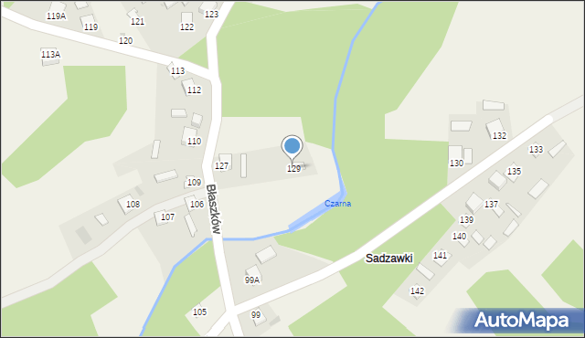 Błaszków, Błaszków, 129, mapa Błaszków