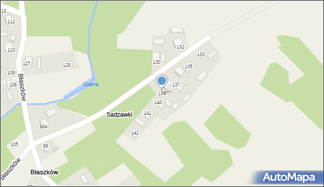 Błaszków, Błaszków, 139, mapa Błaszków