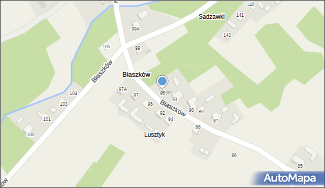 Błaszków, Błaszków, 95, mapa Błaszków