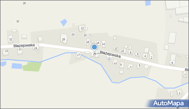Błażejów, Błażejów, 15, mapa Błażejów