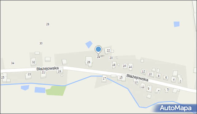 Błażejów, Błażejów, 24, mapa Błażejów