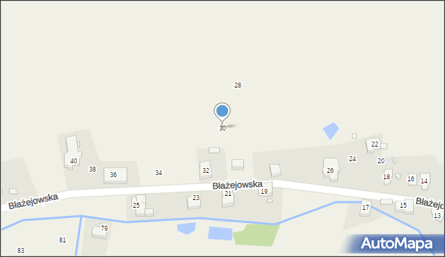 Błażejów, Błażejów, 30, mapa Błażejów