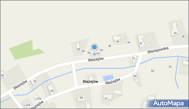 Błażejów, Błażejów, 52, mapa Błażejów