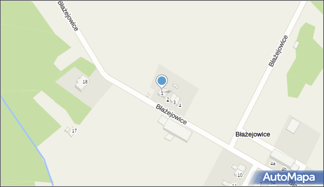 Błażejowice, Błażejowice, 1, mapa Błażejowice