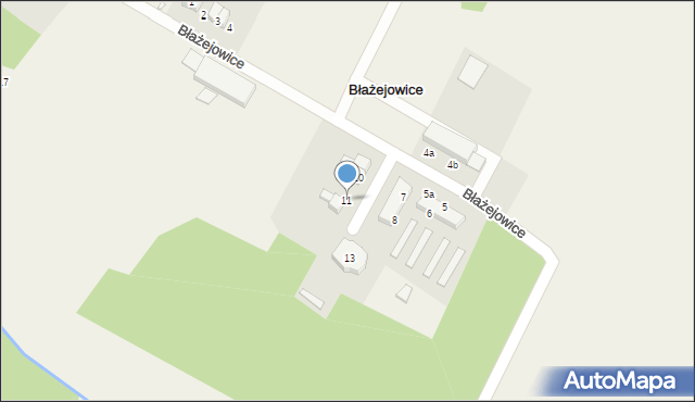 Błażejowice, Błażejowice, 11, mapa Błażejowice