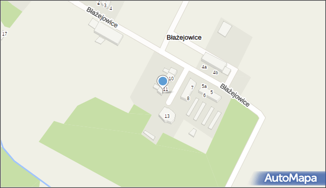Błażejowice, Błażejowice, 12, mapa Błażejowice