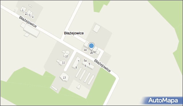 Błażejowice, Błażejowice, 4b, mapa Błażejowice