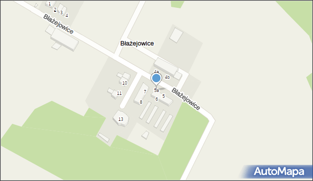 Błażejowice, Błażejowice, 5a, mapa Błażejowice