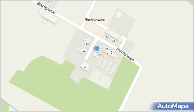 Błażejowice, Błażejowice, 8, mapa Błażejowice
